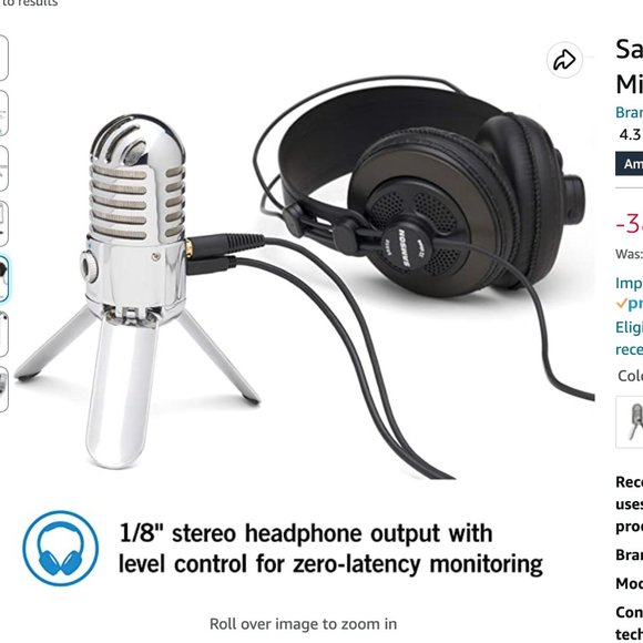 Samson Meteor Mic USB Studio Condenser - Picture 2 of 4